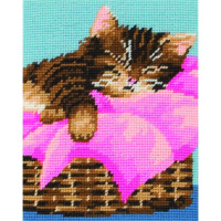 Anchor Set di ricamo Tapestry "Kitten", immagine pre-disegnata