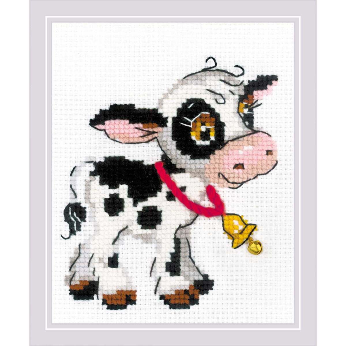 Riolis counted cross stitch Kit Calf with a Bell,...