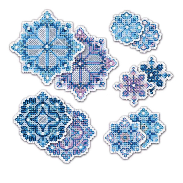 Riolis counted cross stitch Kit Decoration Snowflakes Set of 5 pcs, DIY