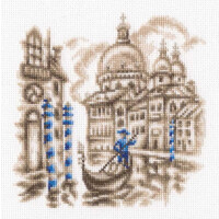 RTO counted Cross Stitch Kit "On the streets of Venice" C328, 14.5x14cm, DIY