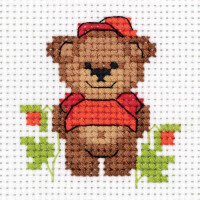 Klart counted cross stitch kit "Baby bear" 9,5x9cm, DIY