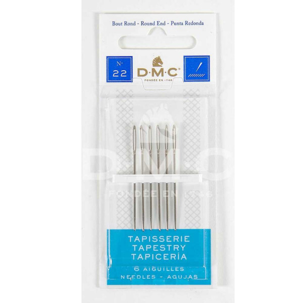 DMC Stitch Needle for Tapestry, rounded end, Size 22, set of 6 pcs.