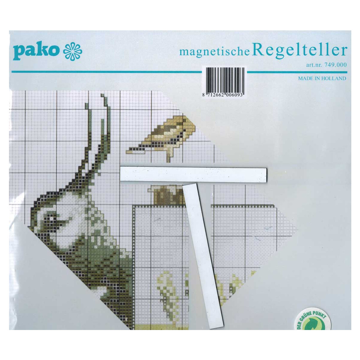 Pako line-counter, magnetic with a metal plate, 23x23 cm,...