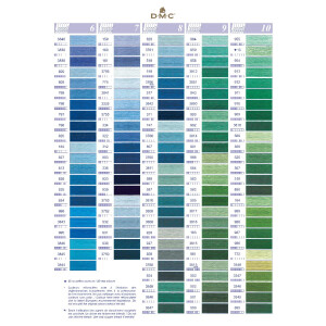 Цветовая карта DMC с напечатанными нитками для вышивания Mouline и жемчужными нитками, включая новые цвета