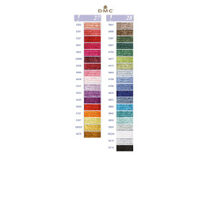 DMC carta de colores impresa de los hilos mouline y perlados, incluidos los nuevos colores