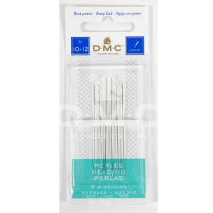DMC Beding Needle, sharp end, set of 6 needles, sizes: 10-12