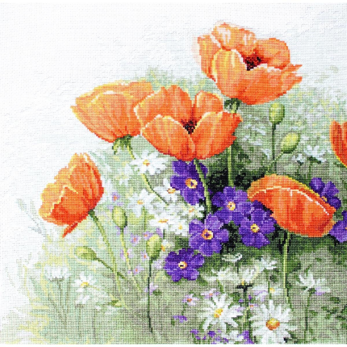 Luca-S counted Cross Stitch kit "Poppies...