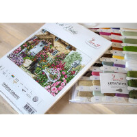 Luca-S counted Cross Stitch kit "The Cottage Garden",45x32cm, DIY