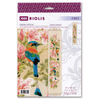 Riolis Counted cross stitch kit Tropical birds 19x90cm, DIY