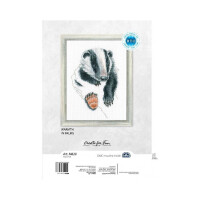 RTO counted Cross Stitch Kit "Warmth in palms, Badger" M820, 11,5x17 cm, DIY