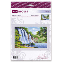 Riolis counted cross stitch kit "Noise of waterfalls" 60x40cm, DIY