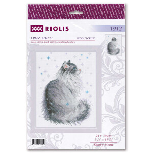 Riolis Kreuzstich Set "Katze im Schnee" 24x30...