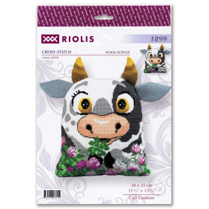 Riolis counted cross stitch cushion kit with cushion back...