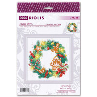 Riolis counted cross stitch kit "Gingerbread Wreath" 30x30cm, DIY