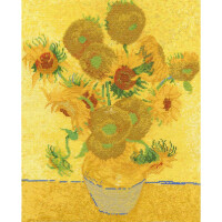 DMC Set punto croce "Sunflowers" dopo Vincent van Gogh, 29x36,5cm, schema di conteggio
