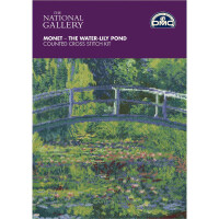 DMC counted Cross Stitch kit "The Water-Lily Pond" after Claude Monet 30x28,7 cm , DIY