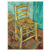 DMC Set de point de croix "Chaise" daprès Vincent van Gogh, 23x31cm, modèle de point de comptage