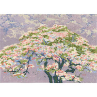 DMC Set punto croce "Un albero in fiore" dopo William Giles, 36x26cm, schema di conteggio