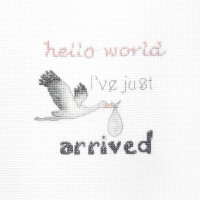 Letistitch counted cross stitch kit "A gift for a newborn", 12x10cm, DIY