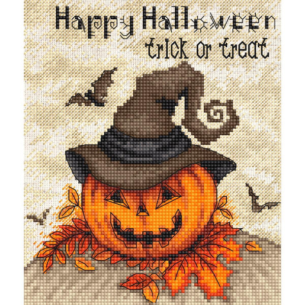 Letistitch counted cross stitch kit "Trick or treat", 15x13cm, DIY