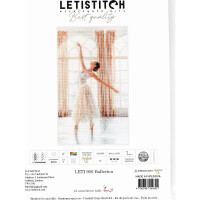 Letistitch set punto croce "Ballerina ii"; schema di conteggio, 32x19cm