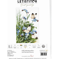 Набор для вышивания крестом Letistitch "Бабочки и цветы"; счетная схема, 27x17 см