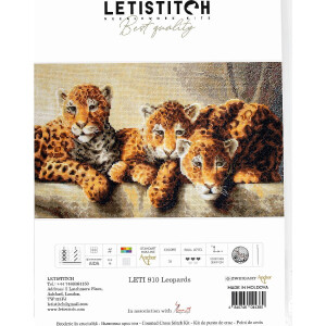 Letistitch counted cross stitch kit "Leopards",...