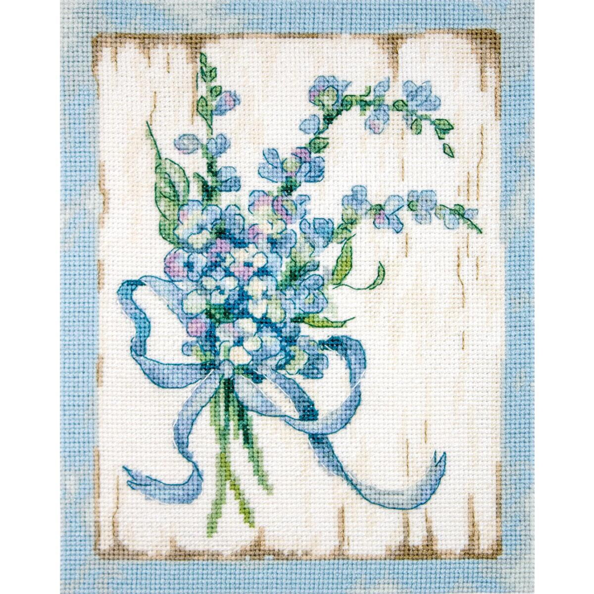 Letistitch counted cross stitch kit "BLUE I",...