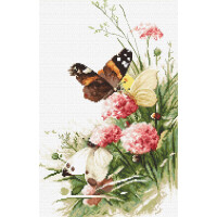 Набор для вышивания крестом Letistitch "Бабочки в поле"; счетная схема, 27x17 см