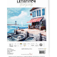 Letistitch Kreuzstich Set "Seehafen"; Zählmuster, 26x22cm