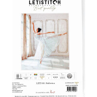 Letistitch counted cross stitch kit "Ballerina I", 26,5x32cm, DIY