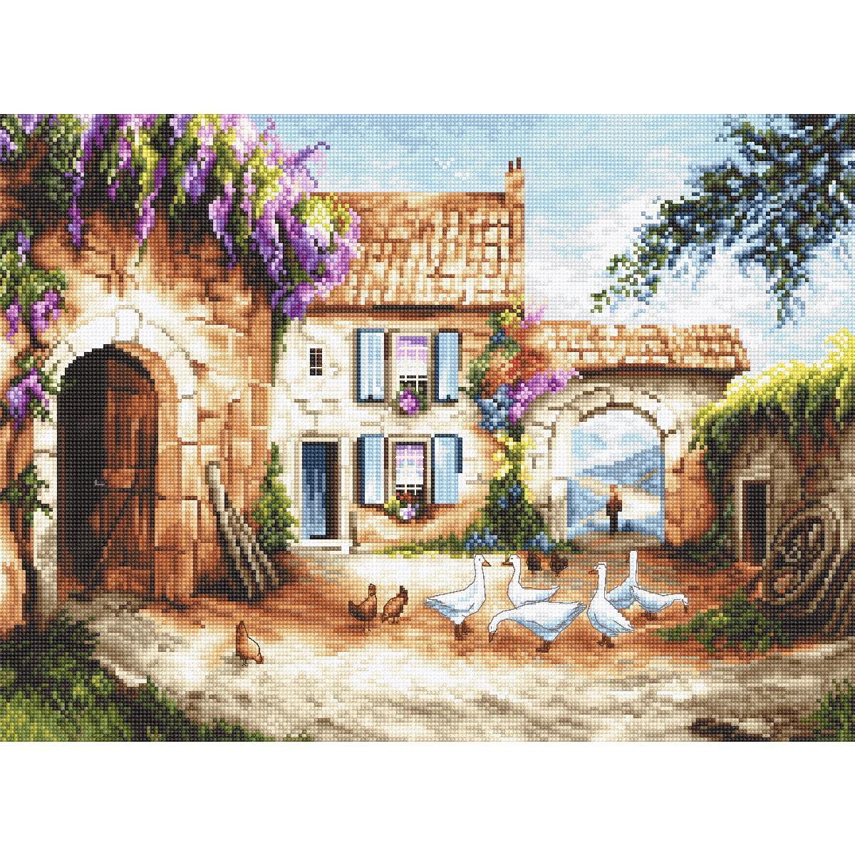 Letistitch counted cross stitch kit "Village",...