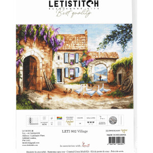 Letistitch counted cross stitch kit "Village",...