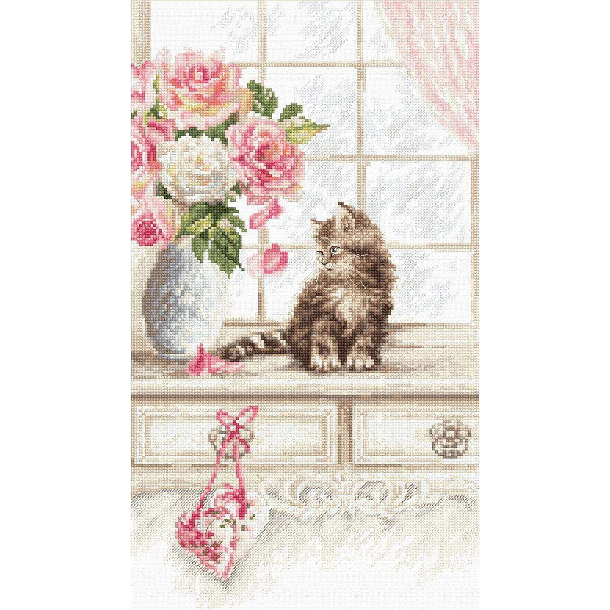 Letistitch counted cross stitch kit "Kitten",...