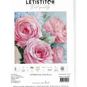 Letistitch counted cross stitch kit "Pale Pink...