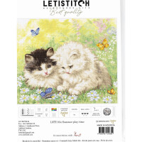Letistitch kruissteek set "Summer playtime"; telpatroon, 32x27cm