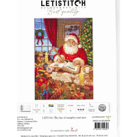 Letistitch kruissteekset "De lijst van stout en aardig"; telpatroon, 33x24cm