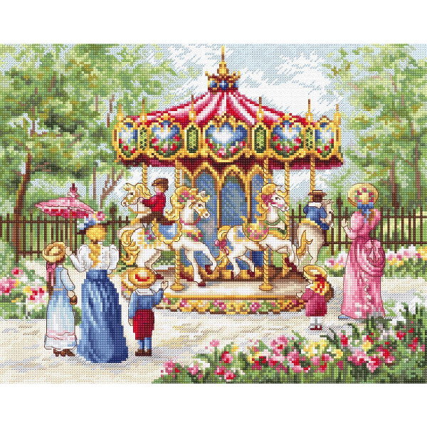 Letistitch counted cross stitch kit "Magical Horses", 29x23cm, DIY