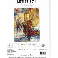 Letistitch counted cross stitch kit "Christmas expectation", 37x27cm, DIY