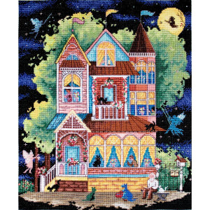 Letistitch counted cross stitch kit "Fairy tale house", 32x26cm, DIY