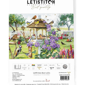 Letistitch counted cross stitch kit "Bird table...