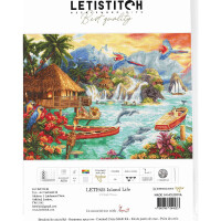 Letistitch counted cross stitch kit "Island Life", 44x33cm, DIY