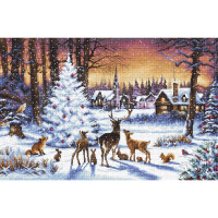 Letistitch counted cross stitch kit "Christmas Wood", 46x30cm, DIY