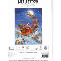 Letistitch counted cross stitch kit "The reindeers on its way!", 40x30cm, DIY