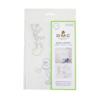 DMC Magic Paper Water-soluble embroidery base with printed design, FC111