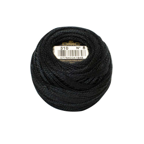 Buy and stitch DMC Pearl Cotton on a ball Size 8, 10g, 116A/8-310, € 4,69