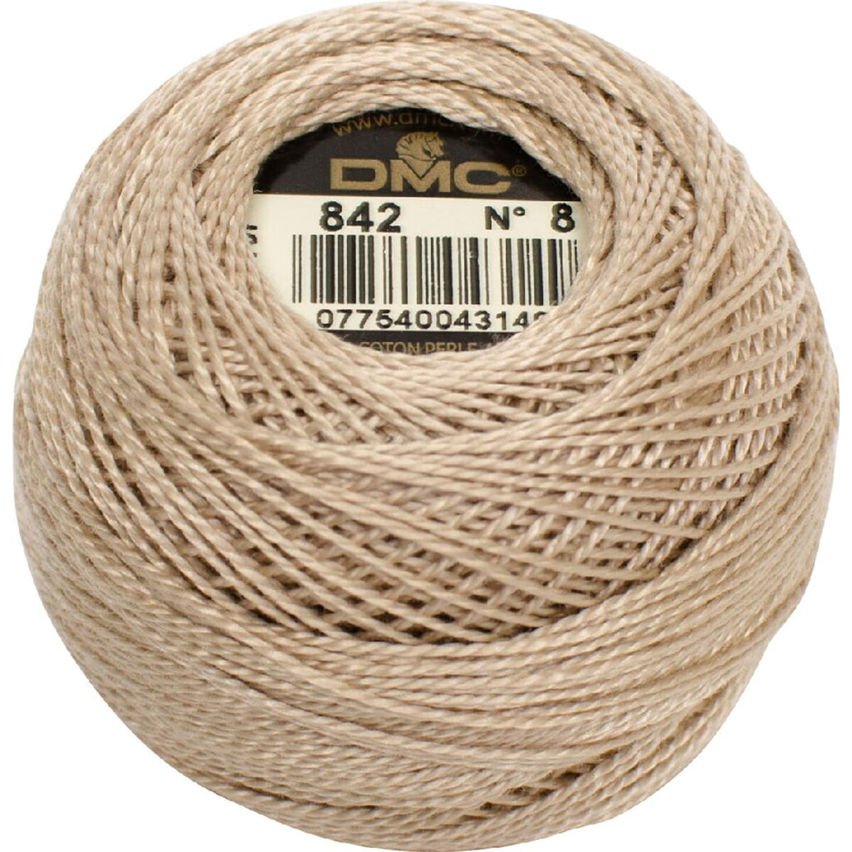 DMC Pearl Cotton on a ball Size 8, 10g, 116A/8-842