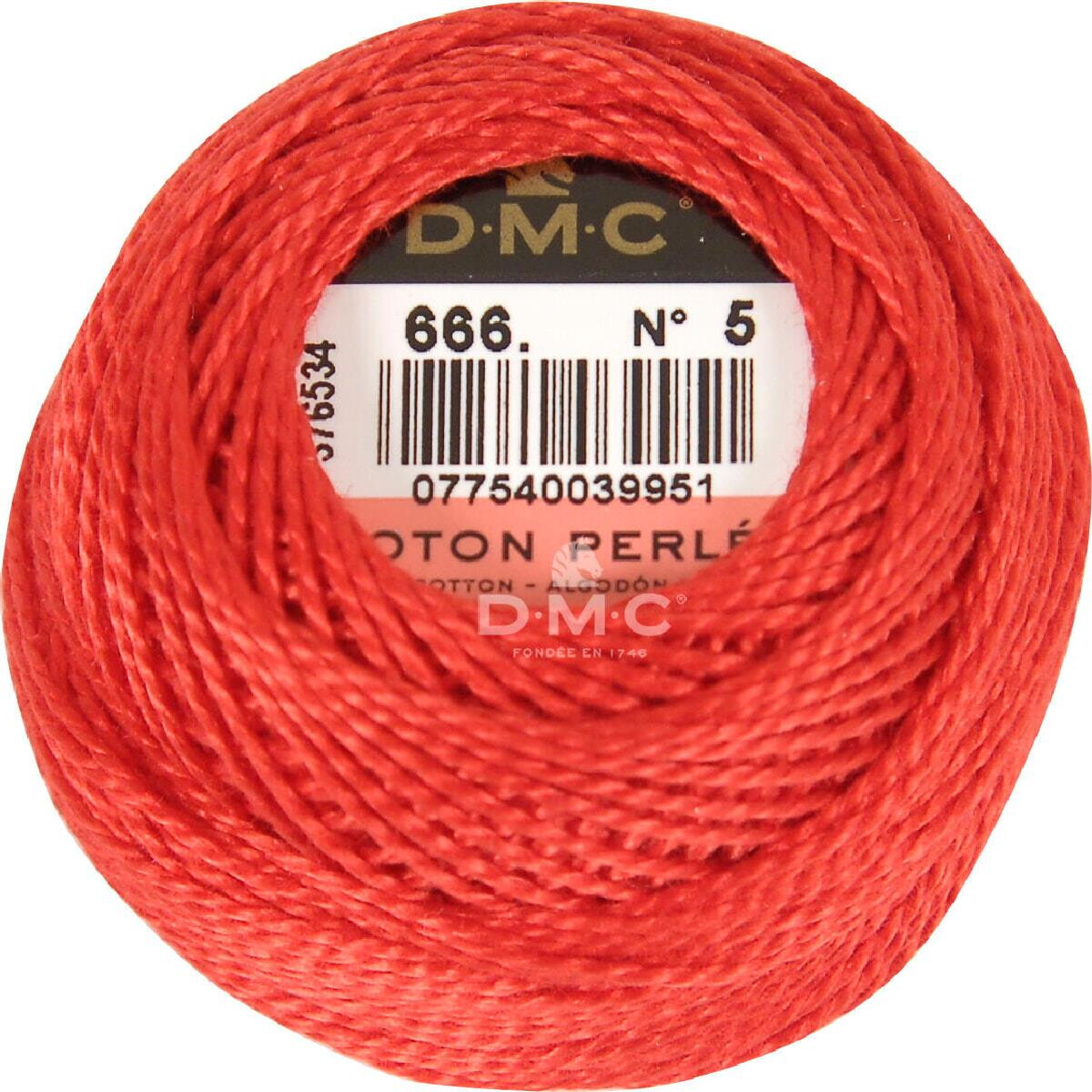 DMC Pearl Cotton on a ball Size 5, 10g, 116A/5-666
