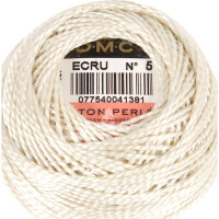 DMC Pearl Cotton op een bol Maat 5, 10g, 116A/5-ECRU