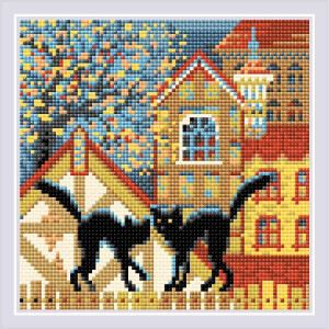 Riolis diamond mosaic kit "City & Cats...